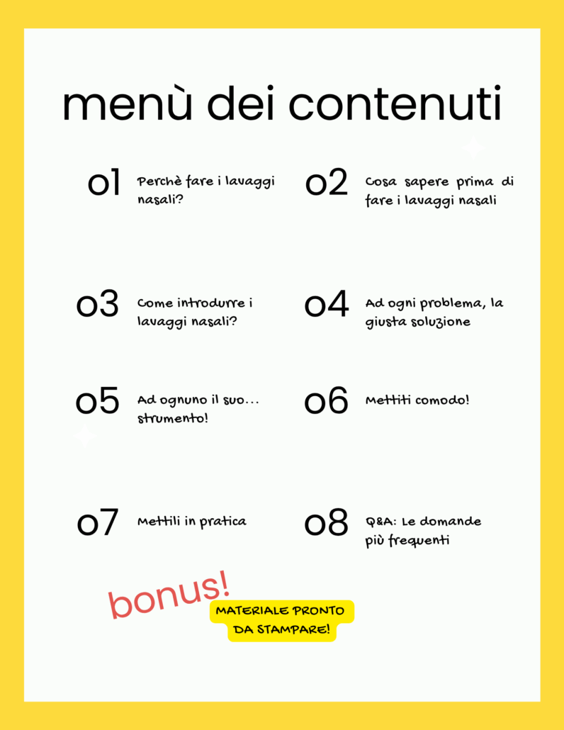 5 Ebook Prepariamoci ai lavaggi nasali